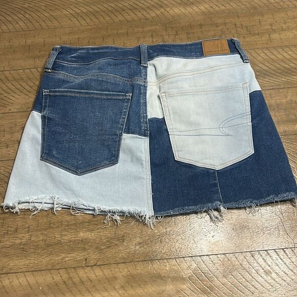 American Eagle High Rise Mini Skirt denim size 8 - Picture 6 of 9